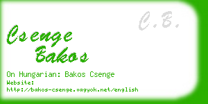 csenge bakos business card